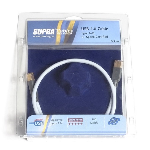  USB Supra USB 2.0 A-B BLUE 0.7M:  3