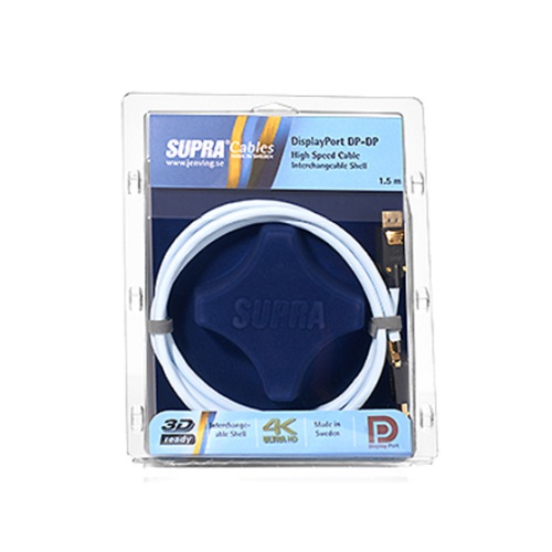  DisplayPort Supra DISPLAYPORT DP-DP MALE BLUE 4M:  4