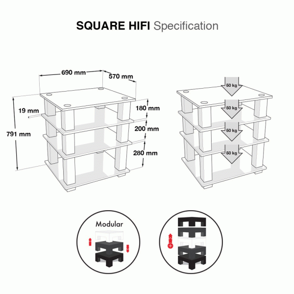  NORSTONE BLACK G LASS SQUARE HI-FI:  4